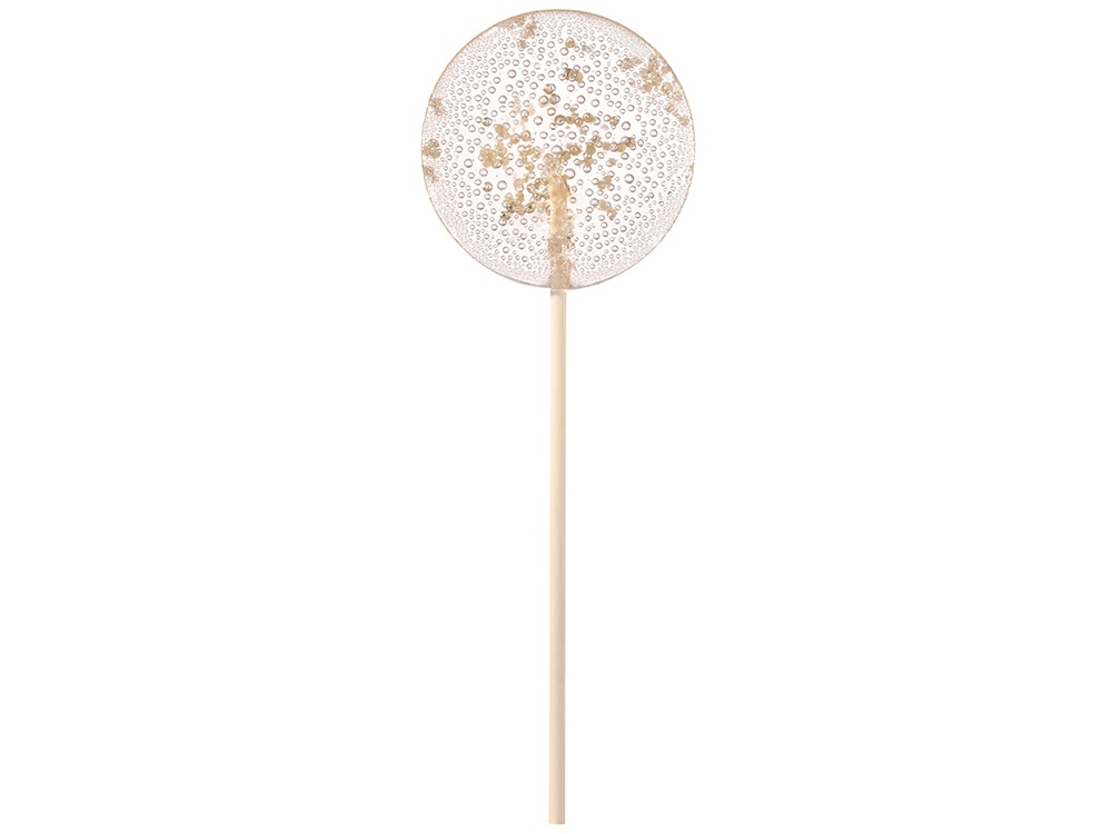 Леденец Круг прозрачный из изомальта с серебристой посыпкой, 30 гр.-1