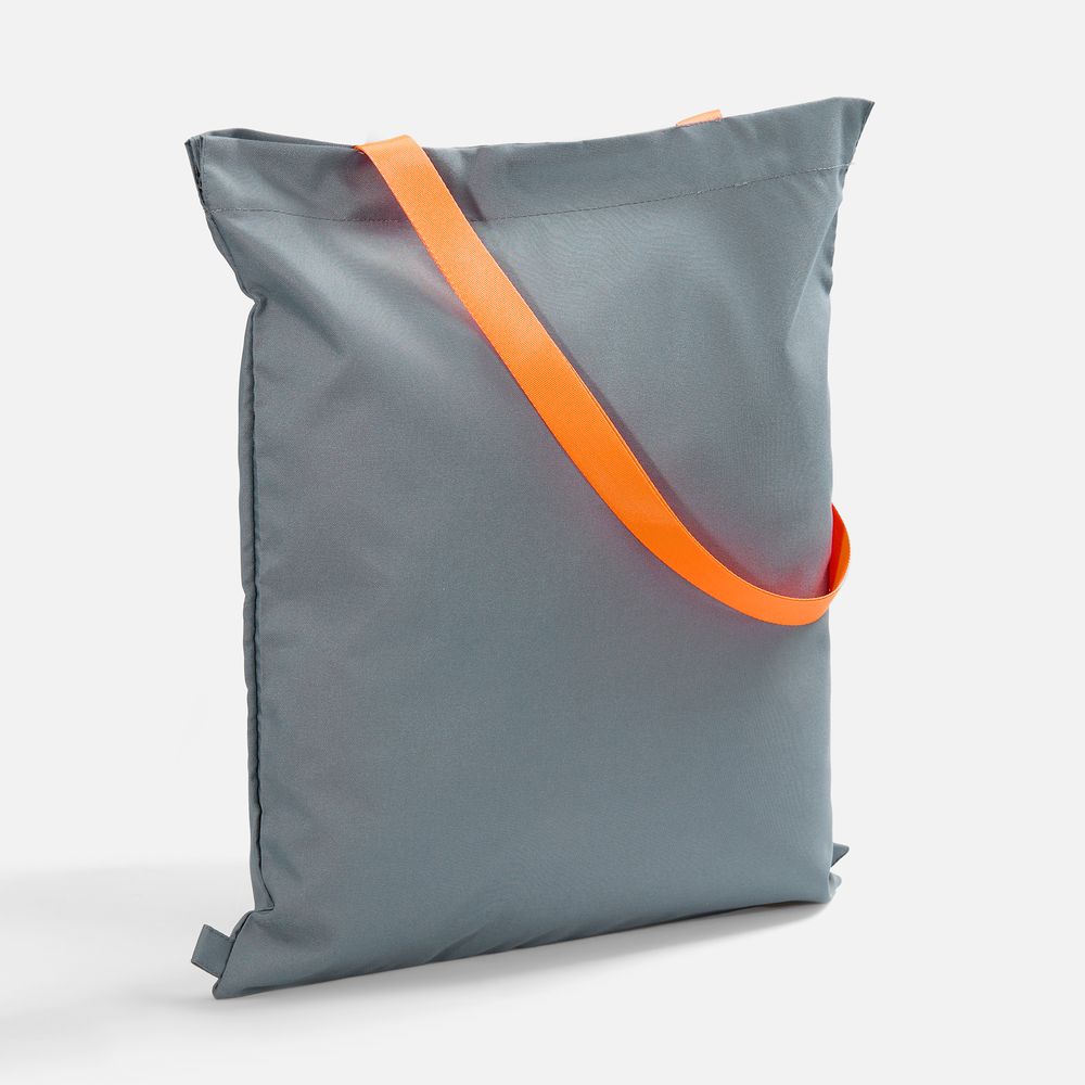 Шопер B3, серый с оранжевыми ручками-1