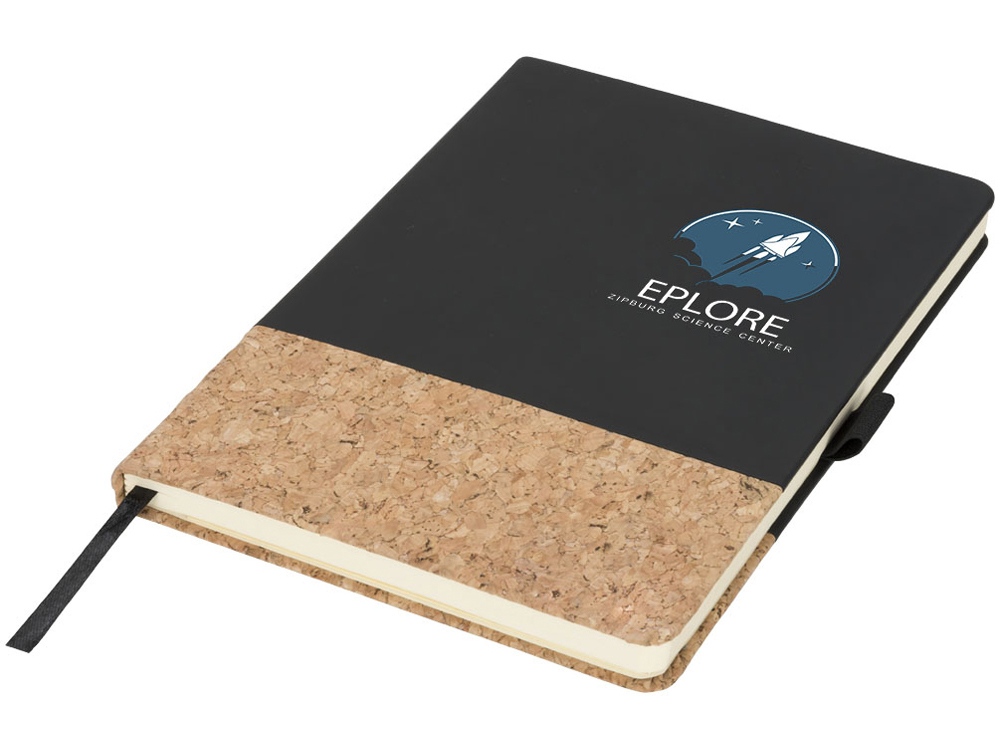 Блокнот Evora формата A5 из пробки и термополиуретана, черный-4