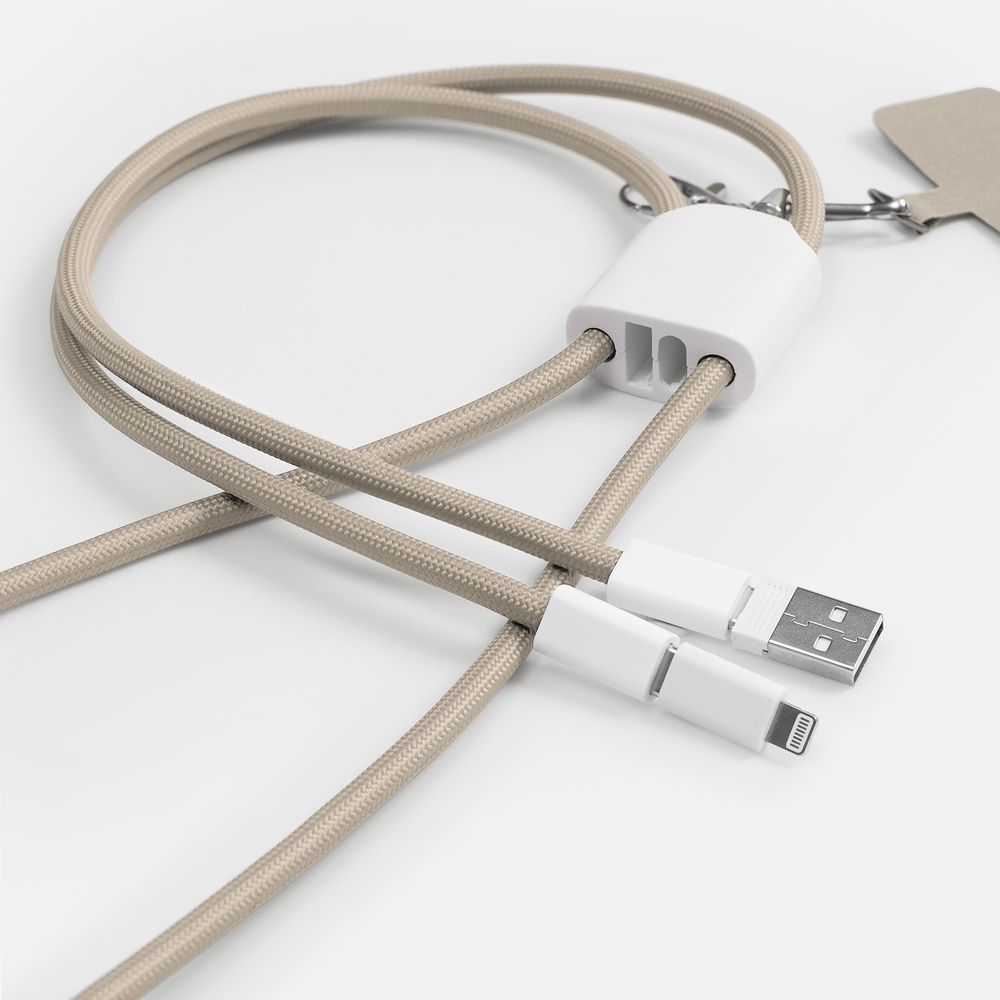 Кабель-ланьярд energyFlex Pro, серо-бежевый-0