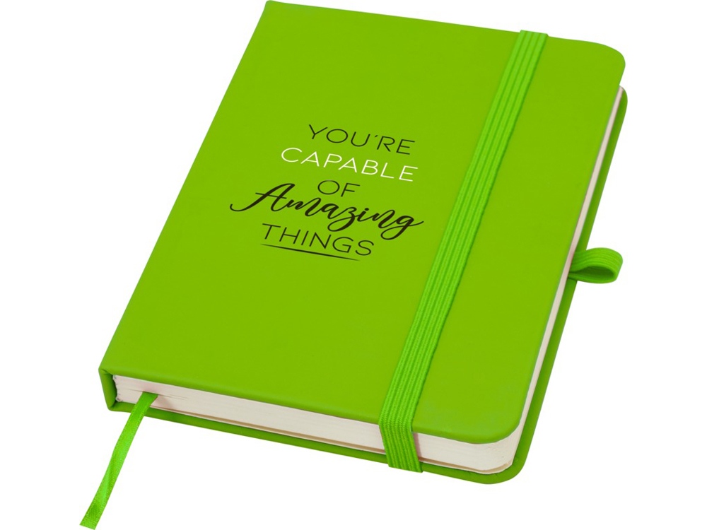 Блокнот Spectrum Plus формата A6 в твердой обложке - Зеленый лайм-5