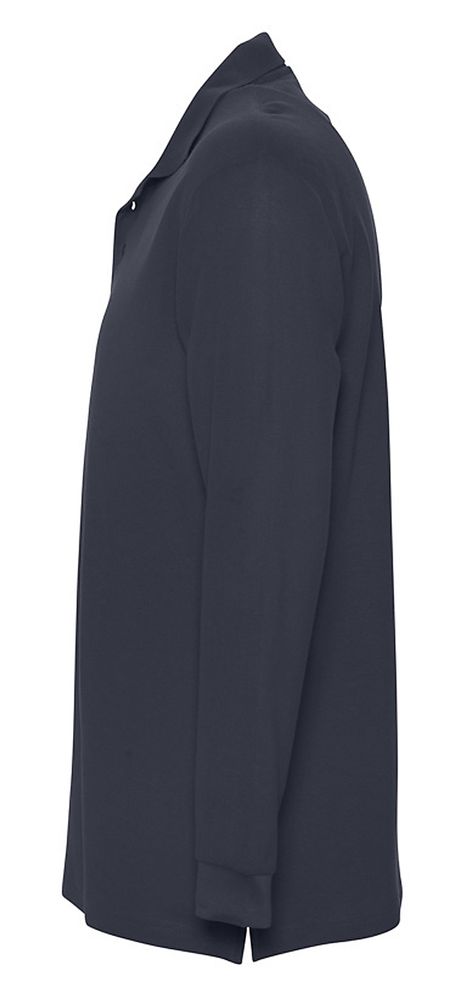 Рубашка поло мужская с длинным рукавом Star 170, темно-синяя-3