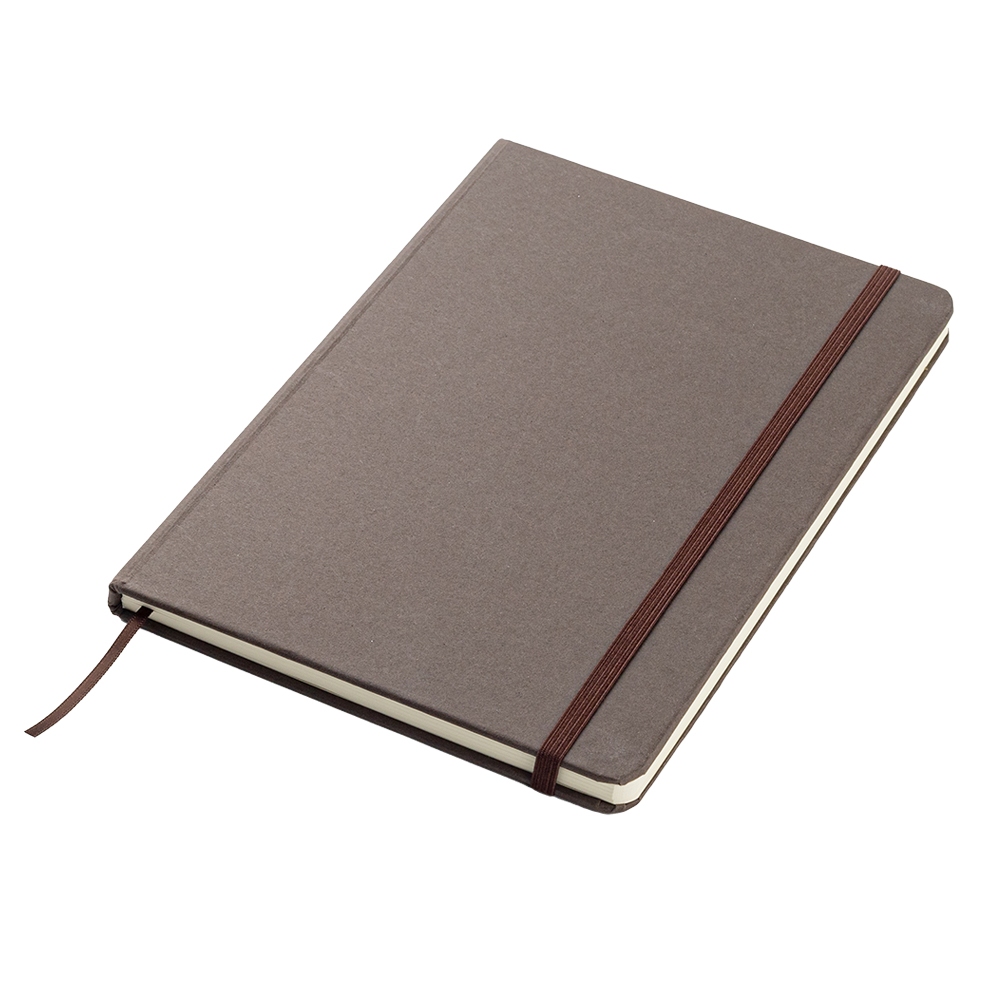 Блокнот из растительного сырья Tutti Frutti в твёрдом переплёте, Чёрный кофе-2