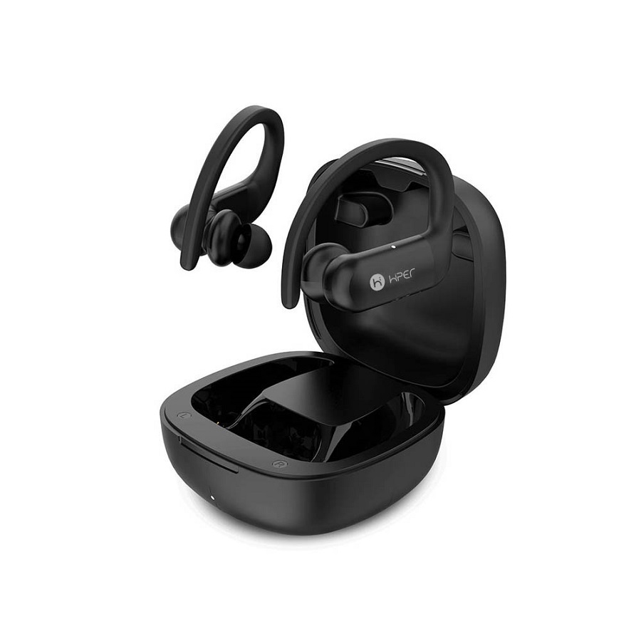 Наушники беспроводные с зарядным боксом HIPER TWS SPORT V2, цвет черный , черный-0