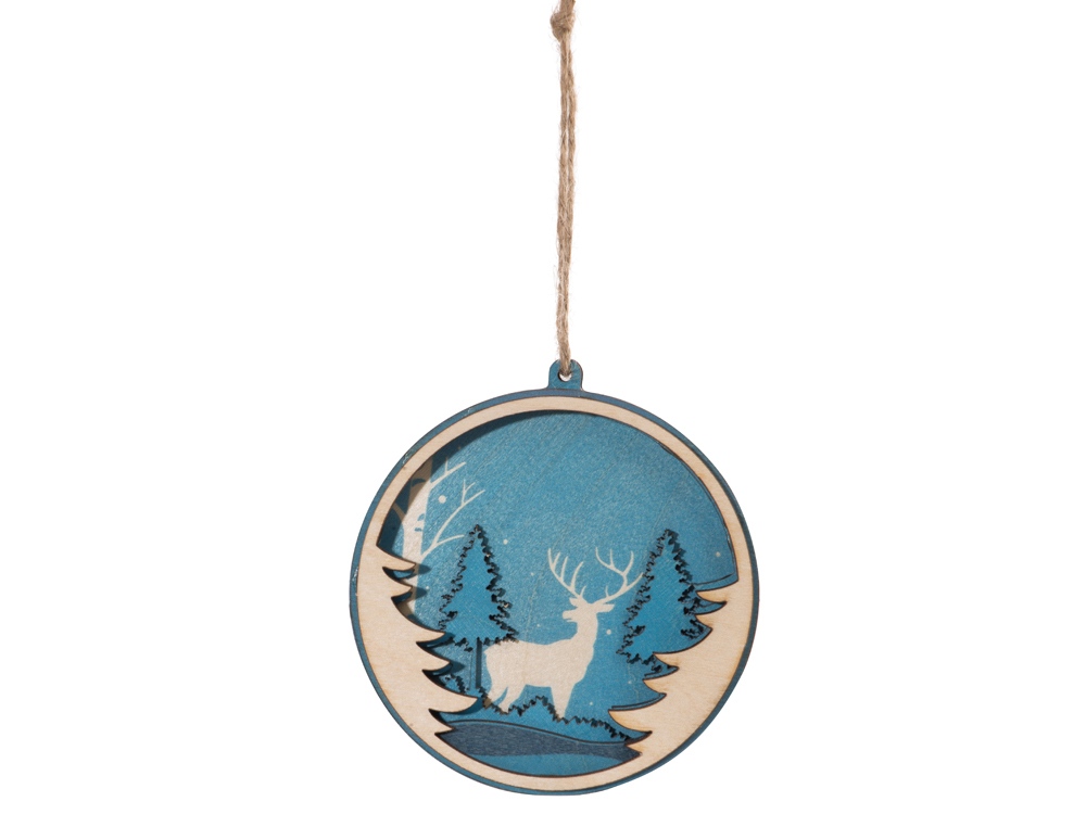 Подвеска деревянная многослойная Рождественская встреча-5