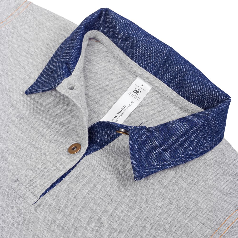 Рубашка поло женская DNM Forward серый меланж-2