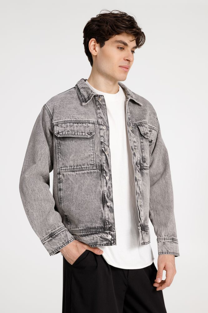 Куртка джинсовая O2, серая-2