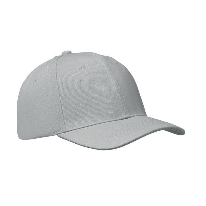 6 panel baseball cap, серый-0