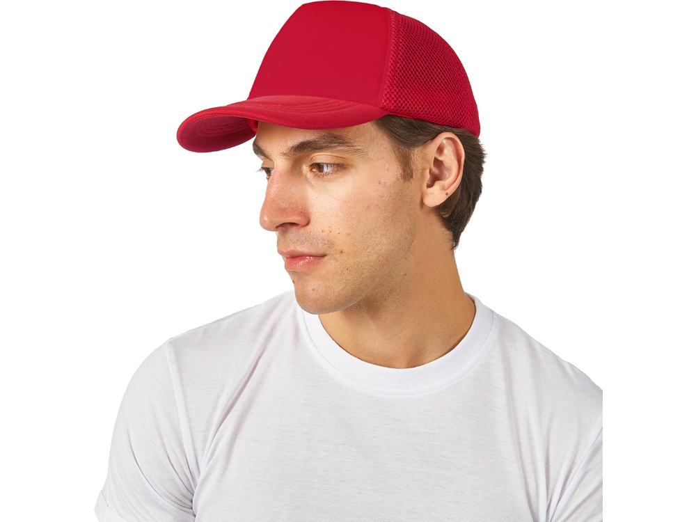 Бейсболка с сеткой Newport, красный-1
