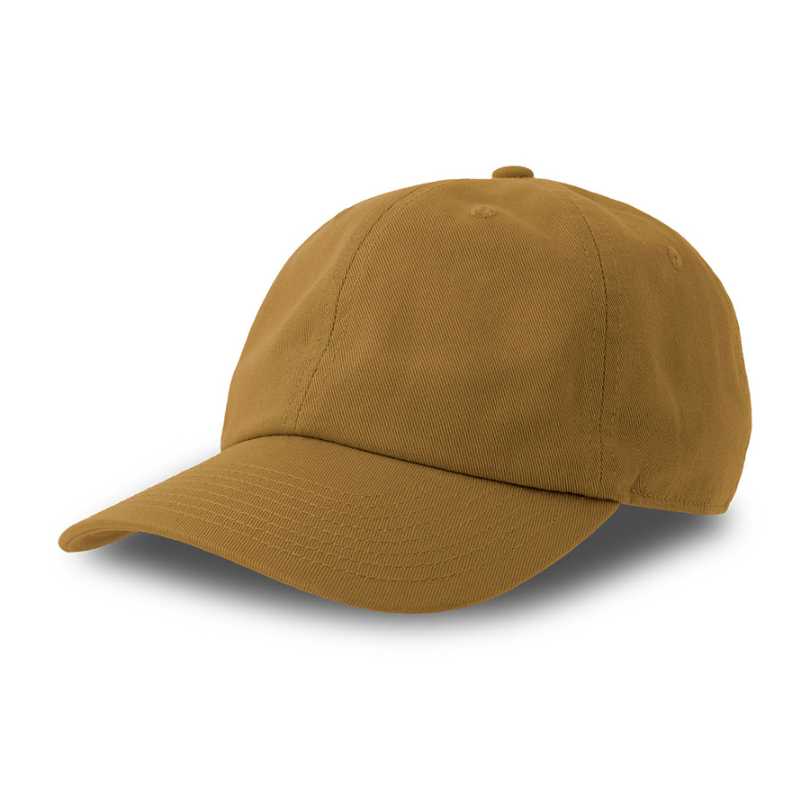 Бейсболка DAD HAT-S, 6 клиньев, металлическая застежка, горчичный-0