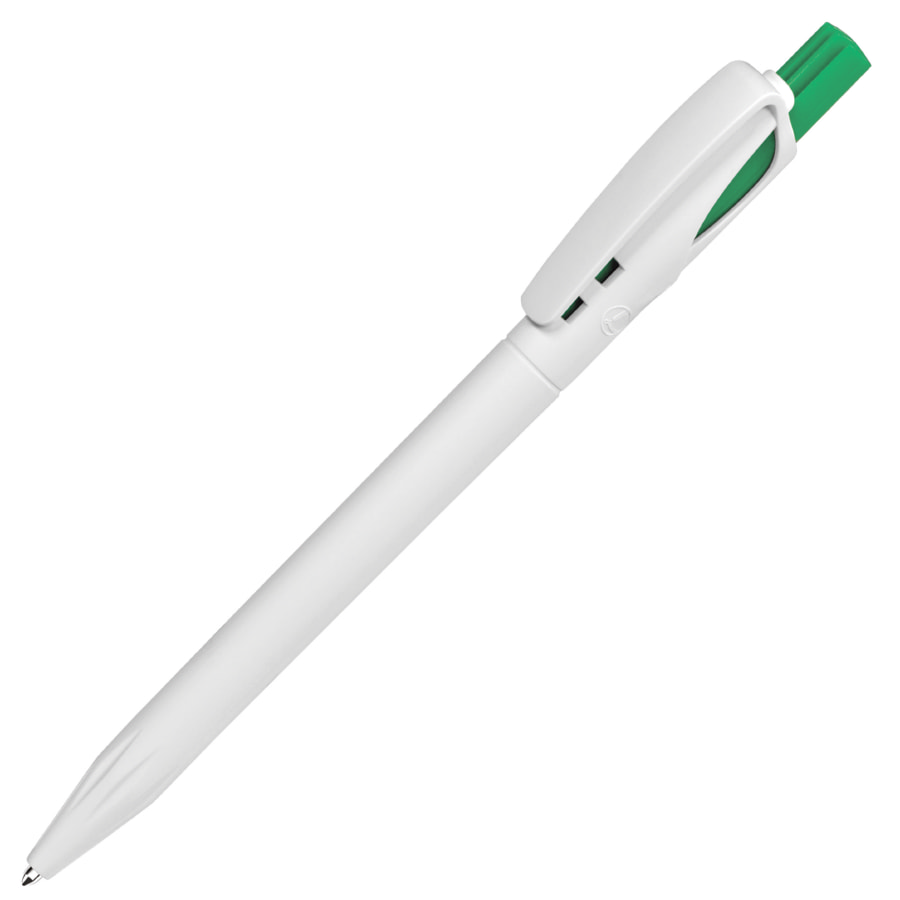 Ручка шариковая TWIN WHITE, белый, зеленый-0