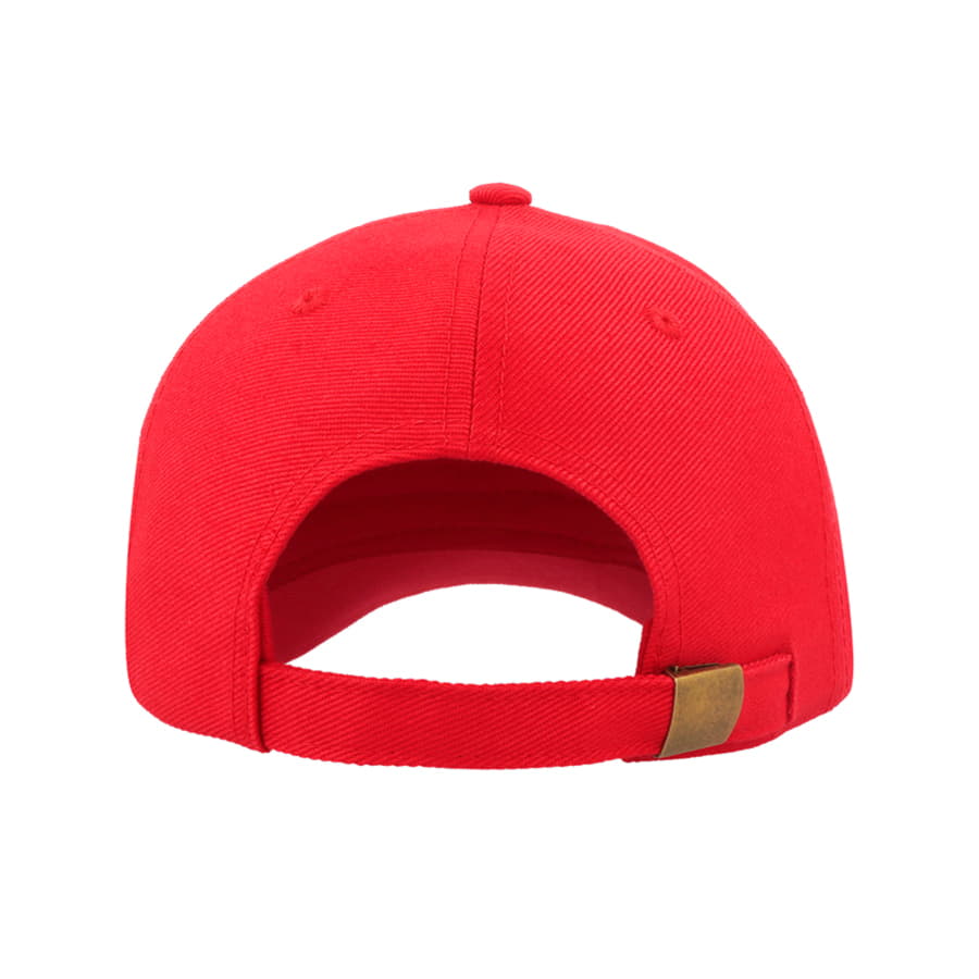 Бейсболка WINNER, 6 клиньев, металлическая застежка, красный-2