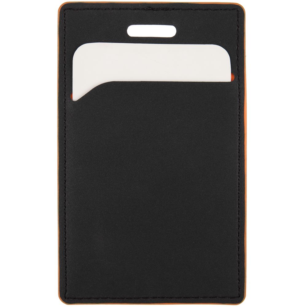 Чехол для пропуска Multimo, черный с оранжевым-3