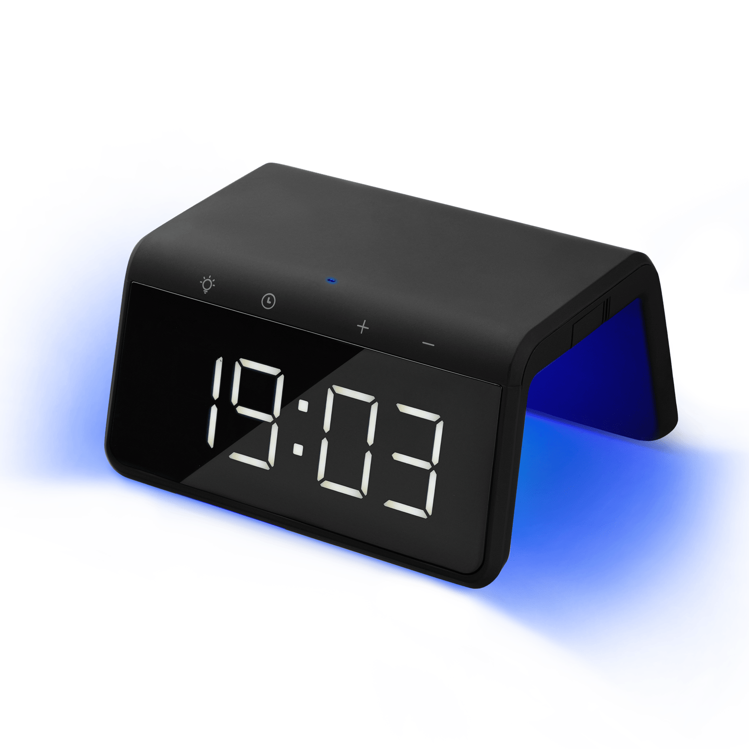 Зарядная станция с часами 15W Flame, черная-0