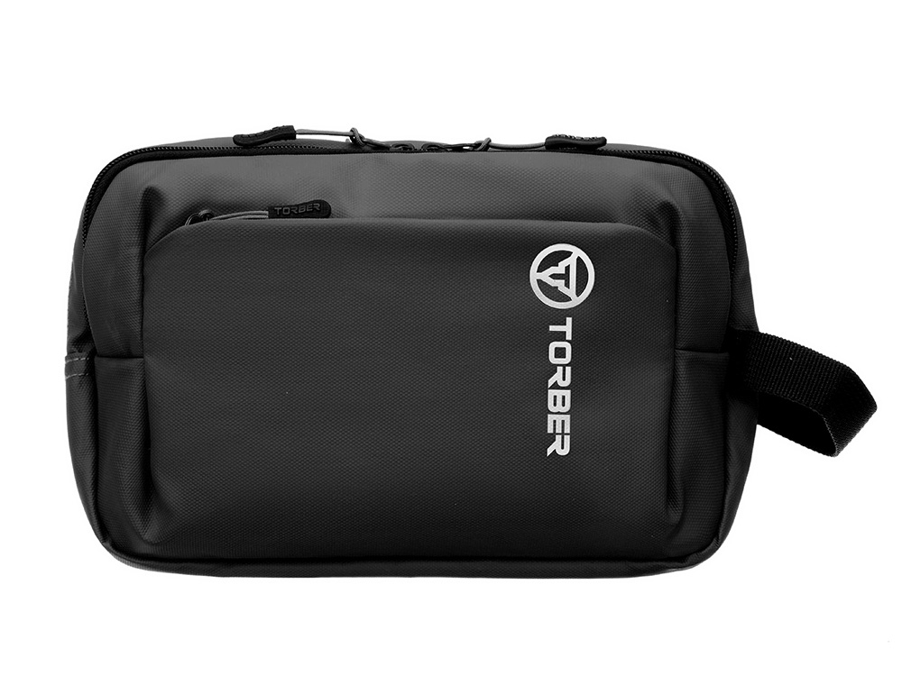 Несессер TORBER Mobi, черный, полиэстер 900D с PU покрытием, 27 х 18 х 6 см-0