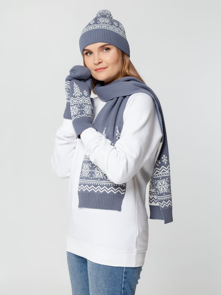 Шапка Elnik, серая с молочно-белым-5