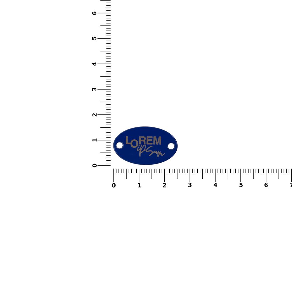 Шильдик металлический Alfa Oval, синий-1