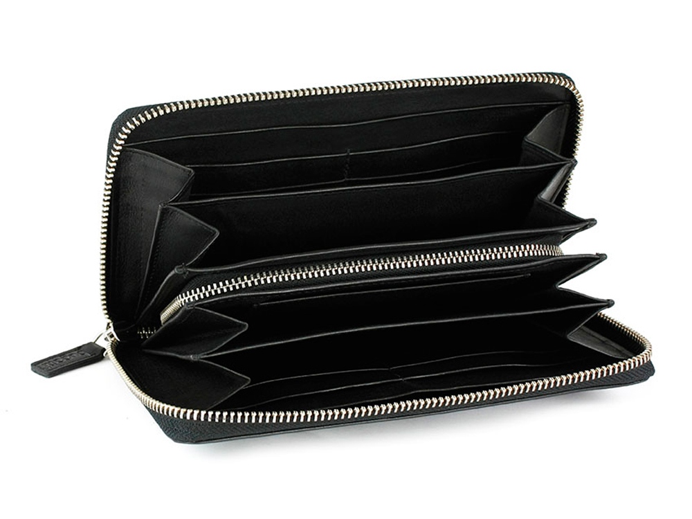 Кошелёк BUGATTI Atlanta, на молнии, чёрный, натуральная воловья кожа, 19,5х2,5х10,5 см-8