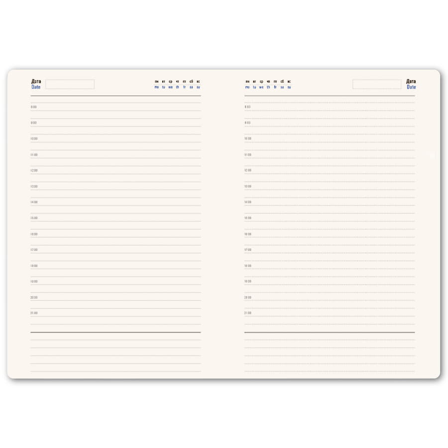 Ежедневник недатированный Linnie, формат А5, в линейку, зеленый-6