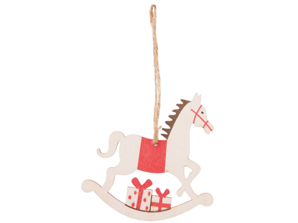 Елочная подвеска - лошадка (печать с 2 сторон)-2