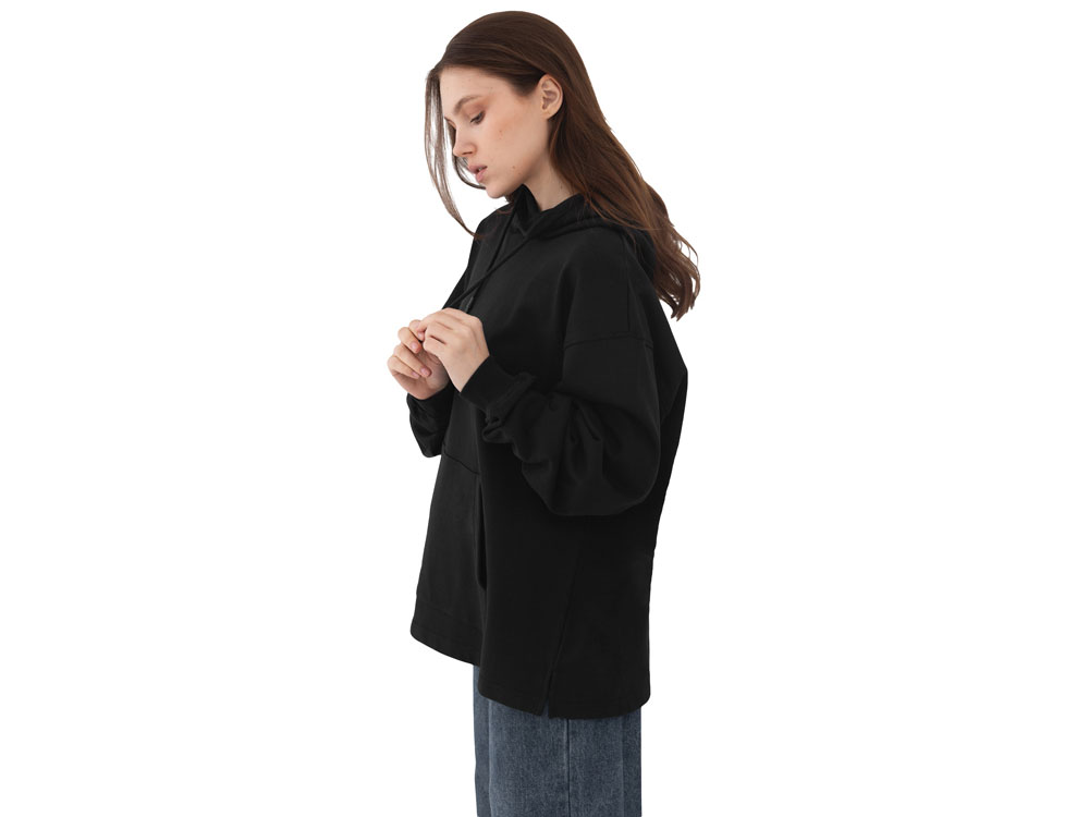 Худи оверсайз Alpha.01 унисекс, черный-2