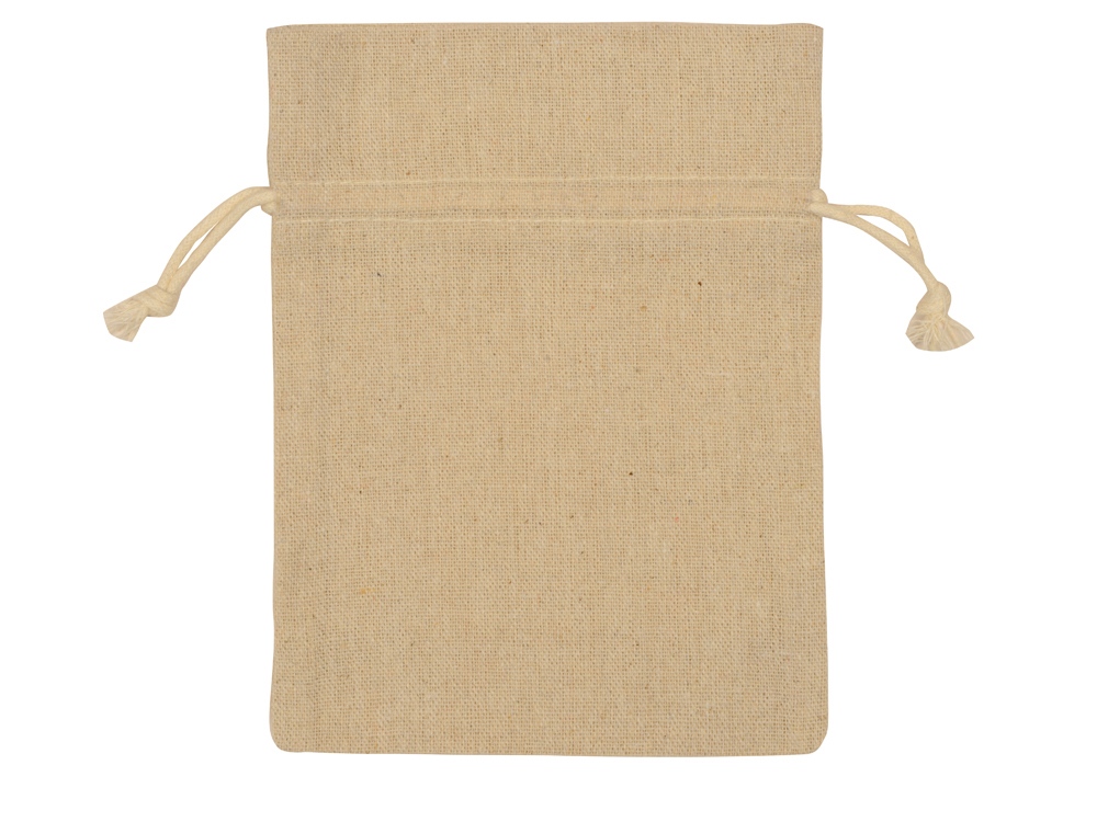 Мешочек подарочный, лен, средний, натуральный-1