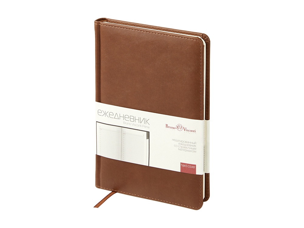 Ежедневник недатированный с индексами А5 Prime, коричневый-0