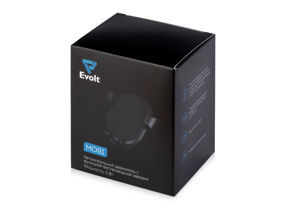 Автомобильное беспроводное зарядное устройство Mobi, 5 Вт, черный-7
