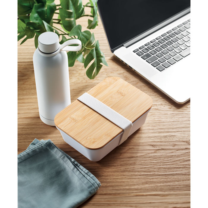 Ланчбокс и бутылка в наборе, белый-1