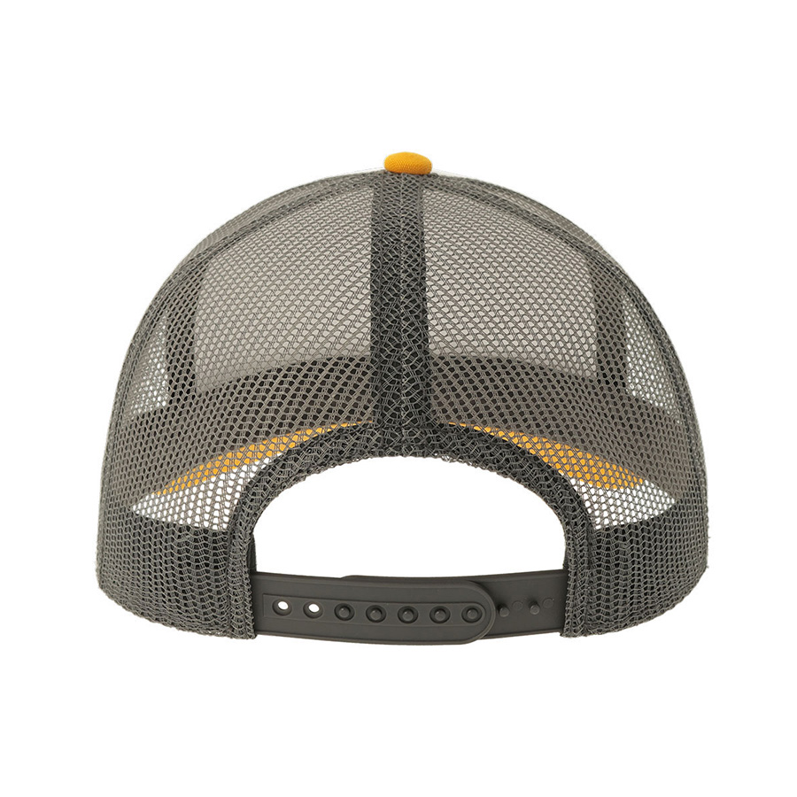 Бейсболка RAPPER CANVAS-S, 5 клиньев, пластиковая застёжка, белый, желтый, тёмно-серый-7