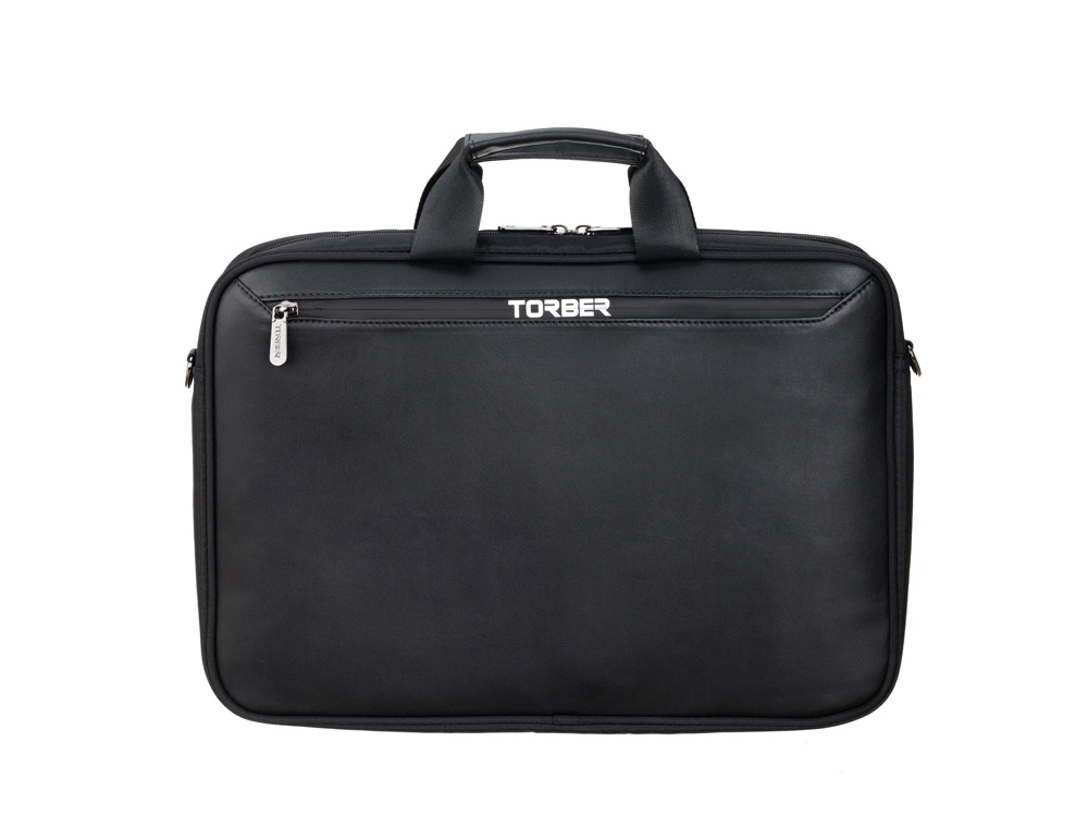 Сумка для ноутбука TORBER VOYAGE 15.6'', черный, нейлон/микрофибра, 43 х 5 х 29 см, 6л-0