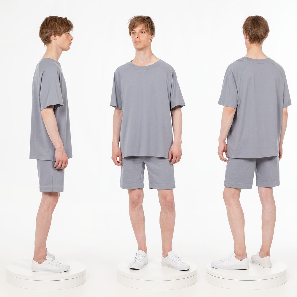 Футболка унисекс оверсайз T2, серая-5