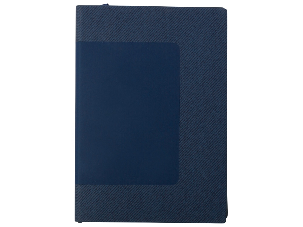 Бизнес блокнот Supreme с вставкой из софт-тача, гибкая обложка, 128 листов, синий-2