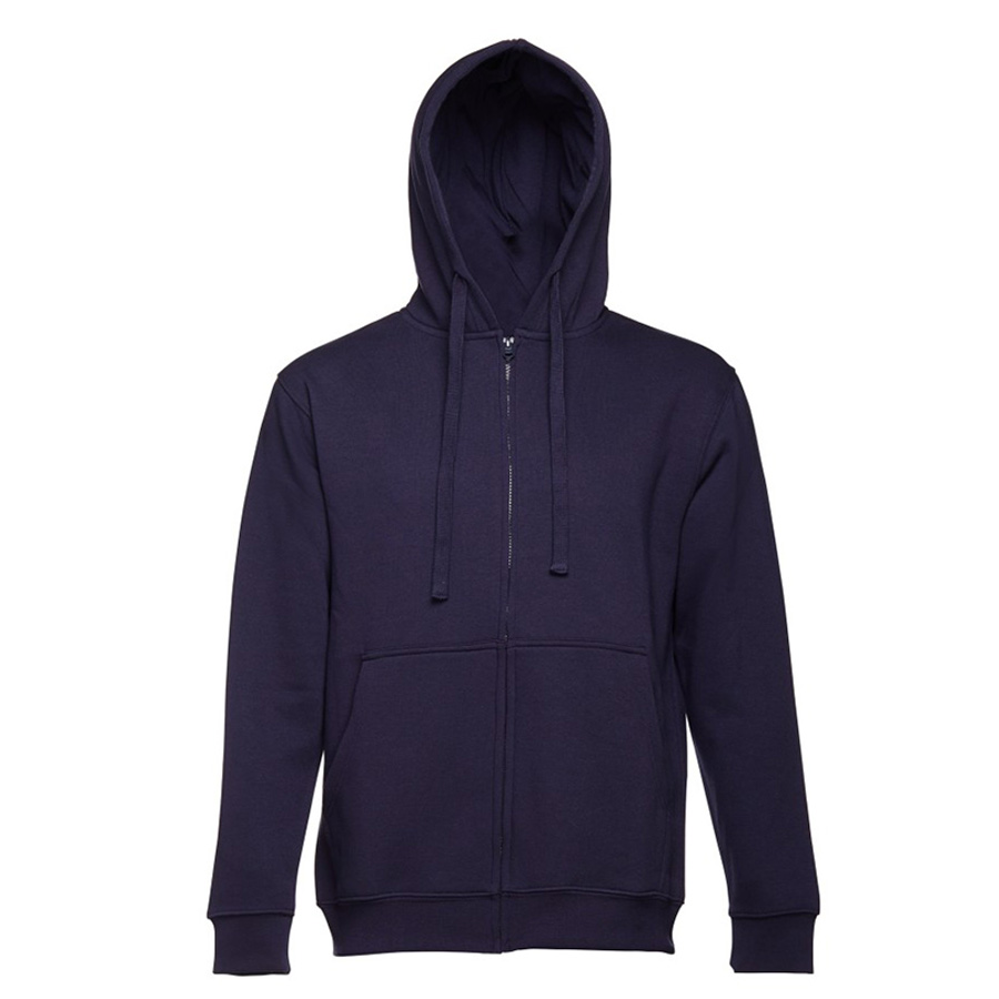 Толстовка мужская с капюшоном на молнии AMSTERDAM 320, темно-синий-3