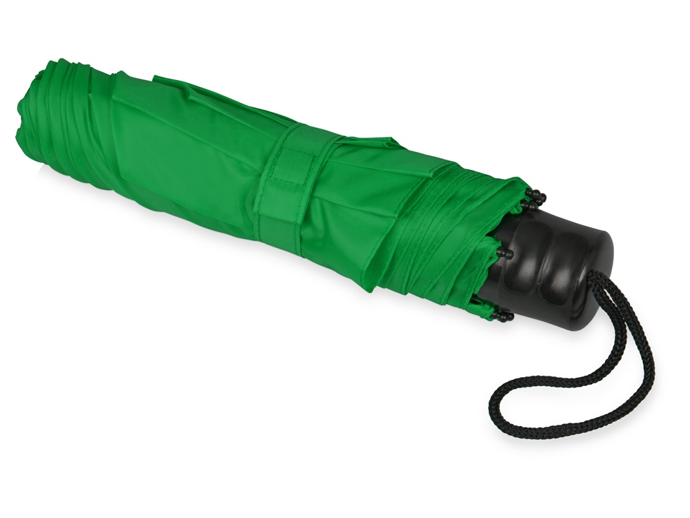 Зонт складной Columbus, механический, 3 сложения, с чехлом, зеленый-2