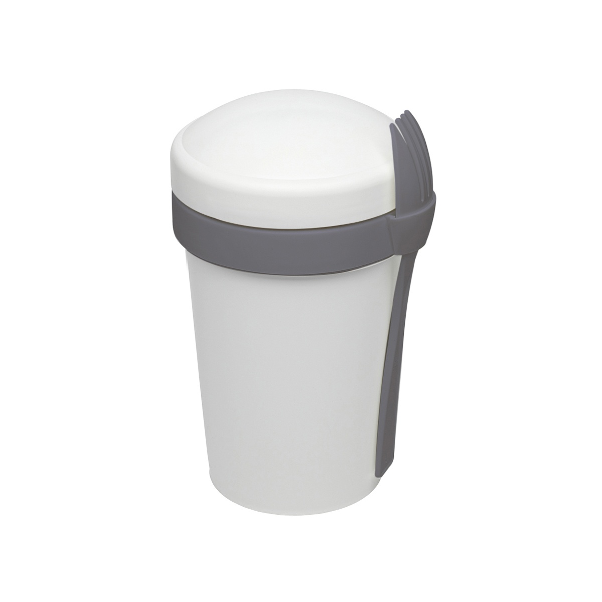 Ланч-бокс Veggie to go Green Line с вилкой (серый)-0