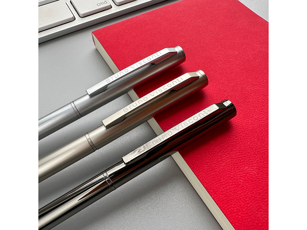 Ручка шариковая автоматическая BrunoVisconti® PALERMO цвет корпуса вороненая сталь, 0.7 мм-5