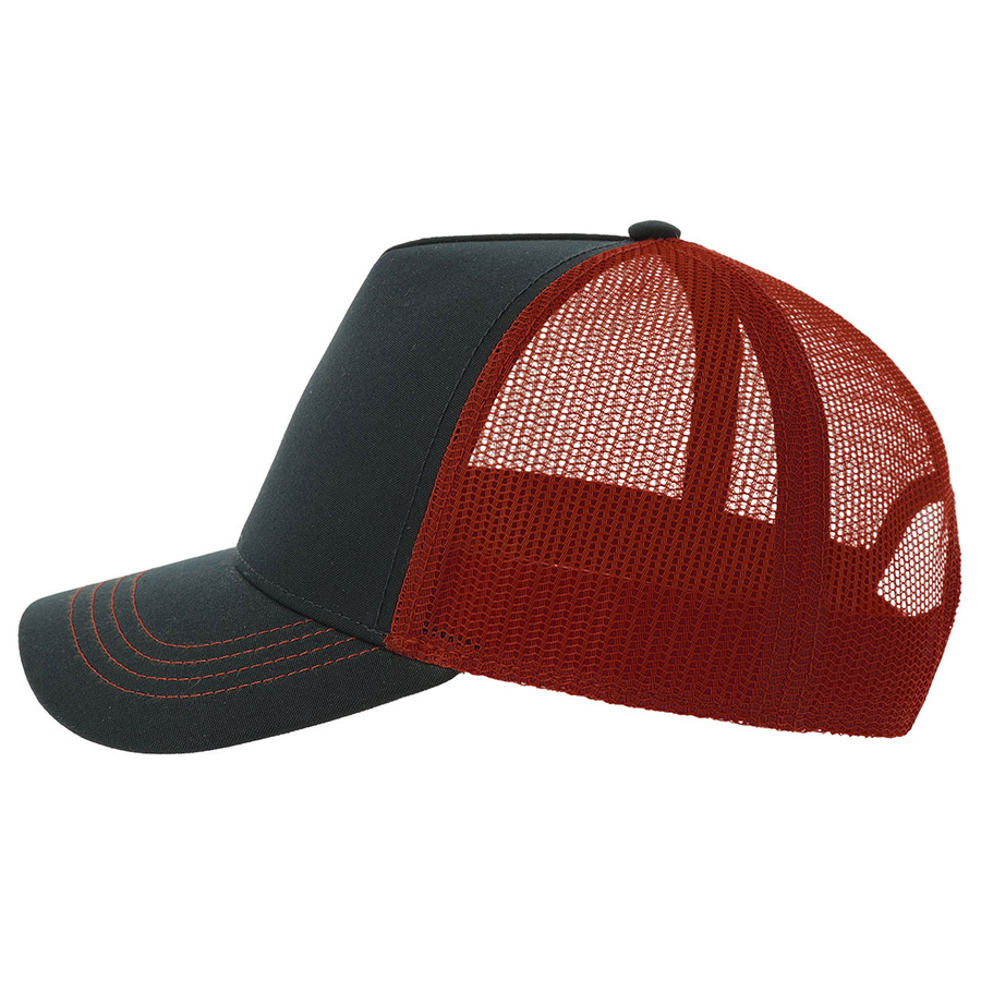 Бейсболка RAPPER CANVAS-S, 5 клиньев, пластиковая застёжка, темно-синий, бордовый-1