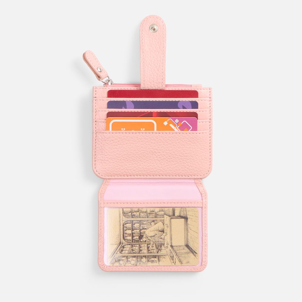 Картхолдер на молнии Unison, розовый-2