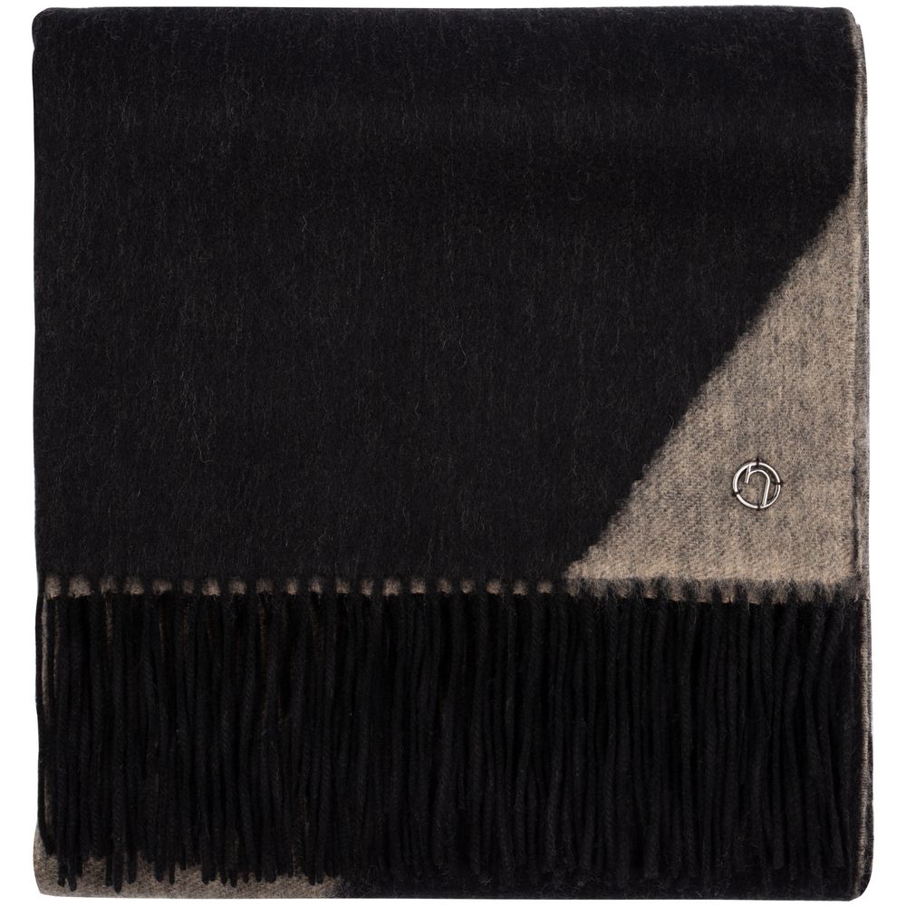 Палантин Charming, черный с бежевым-2