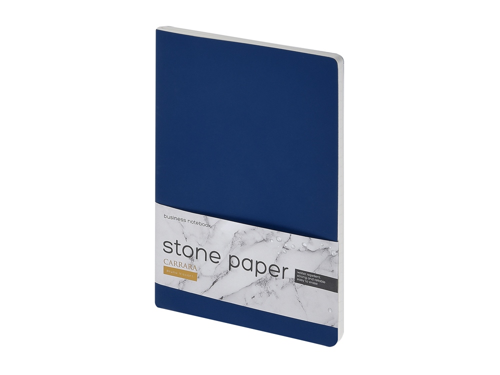 Тетрадь с каменной бумагой А5 Carrara 40 л., линейка, синий-0