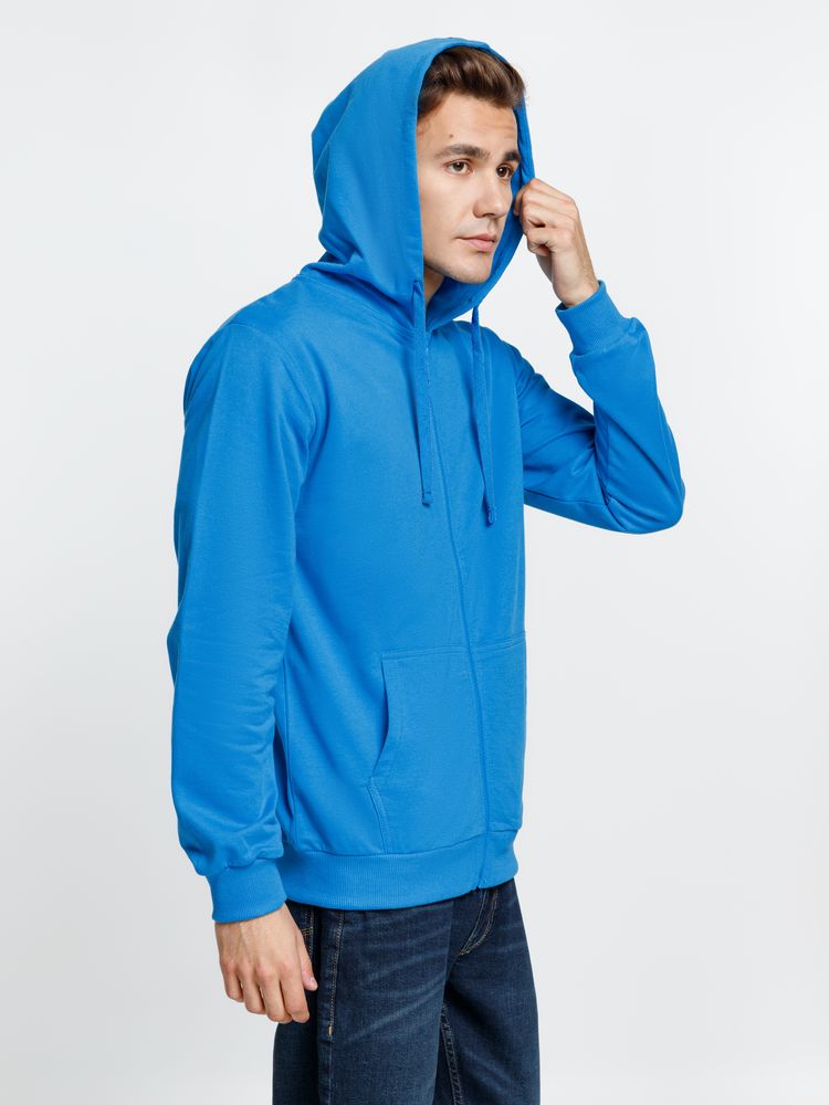 Толстовка на молнии с капюшоном Siverga 2.0, бирюзовая-3