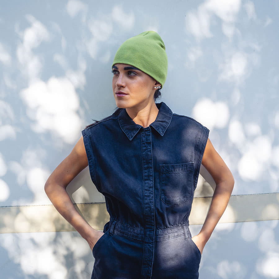 Шапка YALA из органического хлопка, зеленое яблоко-1