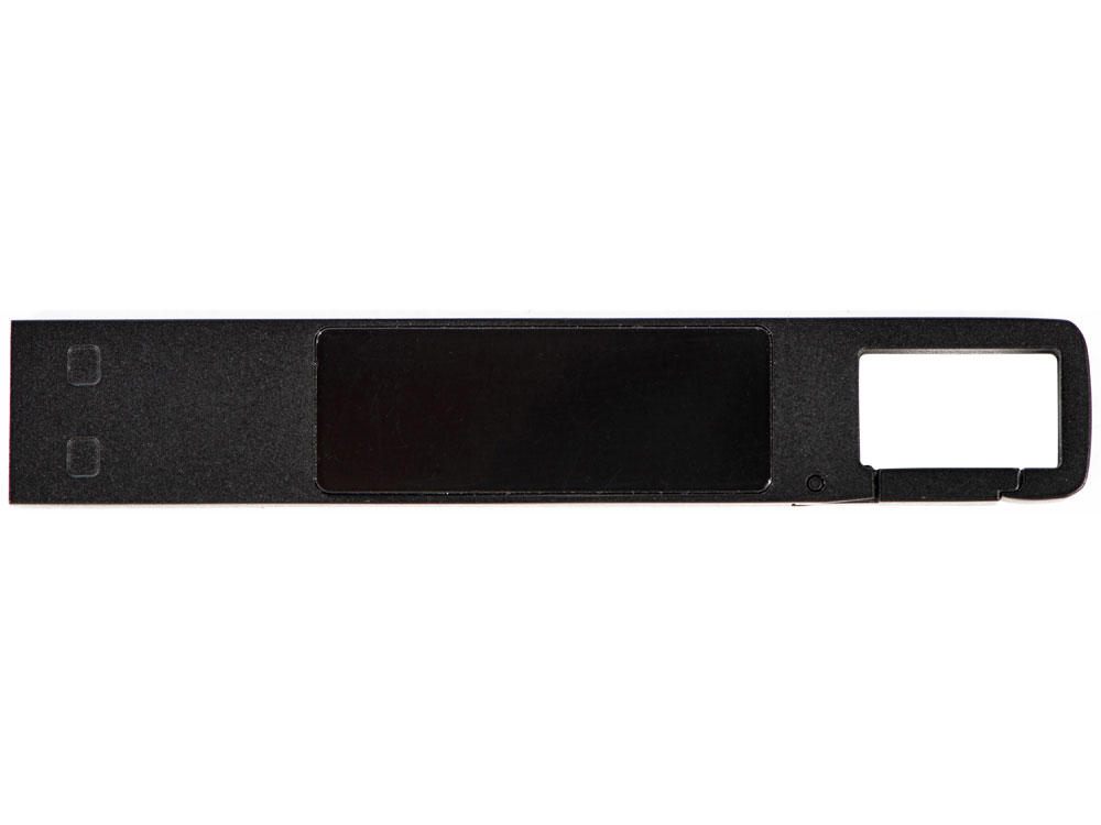 USB 2.0- флешка на 32 Гб c подсветкой логотипа Hook LED, темно-серый, синяя подсветка-1
