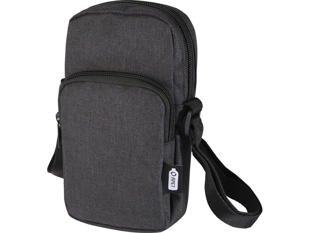 Сумка для телефона Ross из переработанного материала, древесный уголь-0