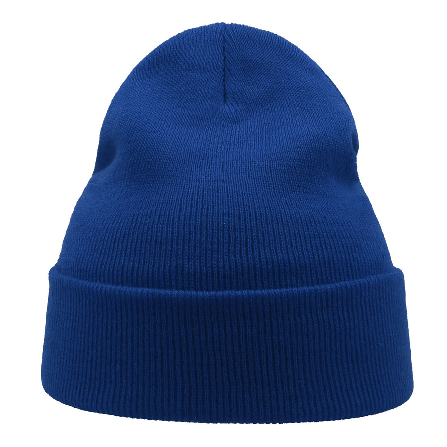 Шапка вязаная  двойная Wind-S , синий-6