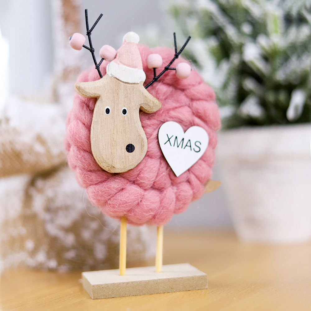 Новогоднее украшение рождественские олени Магиш, Розовый-0