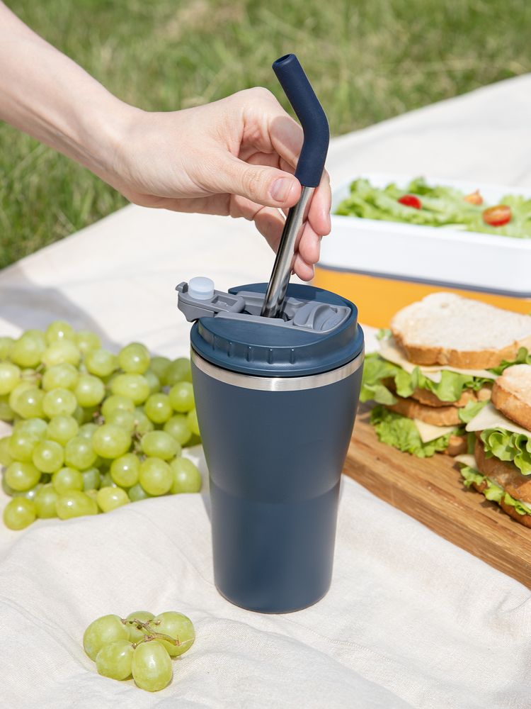 Термостакан Sapporo без логотипа, темно-синий-5