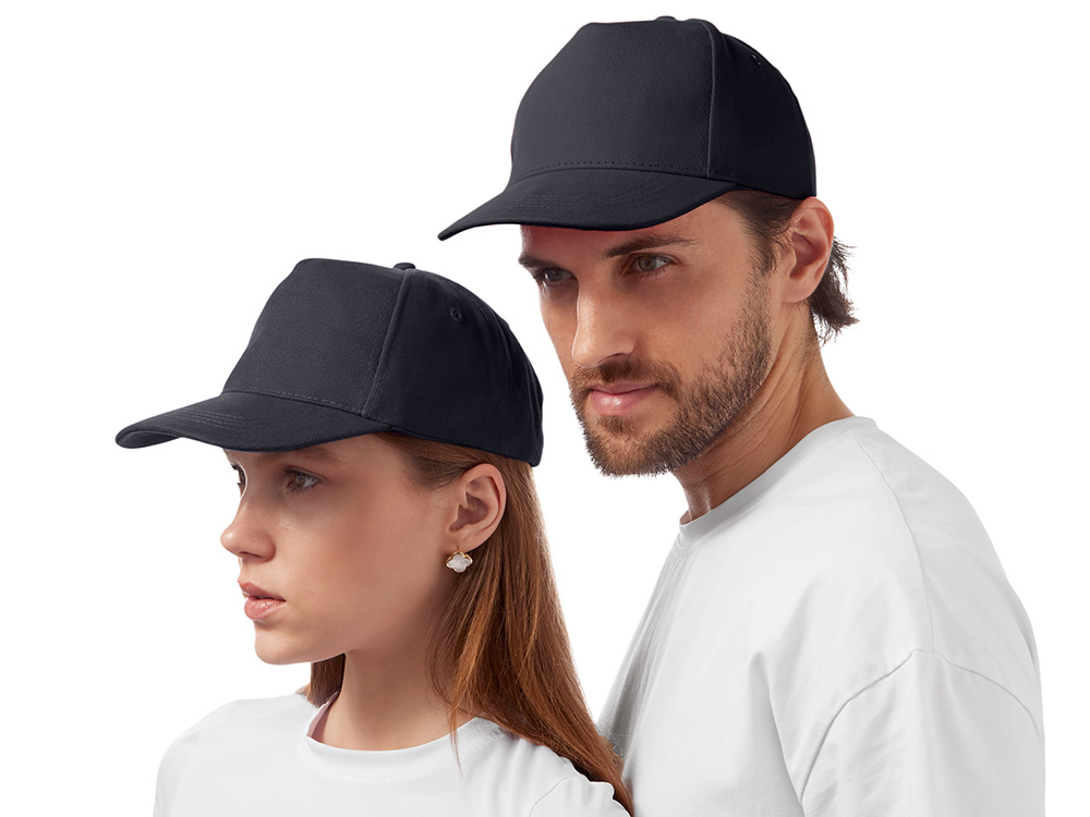 Бейсболка Florida 350 5-панельная, черный-0