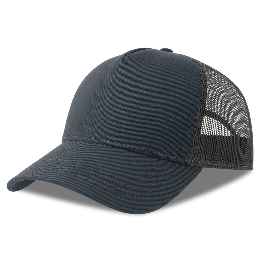 Бейсболка RAPPER COTTON-S, 5 клиньев, пластиковая застёжка, темно-синий, темно-серый-0